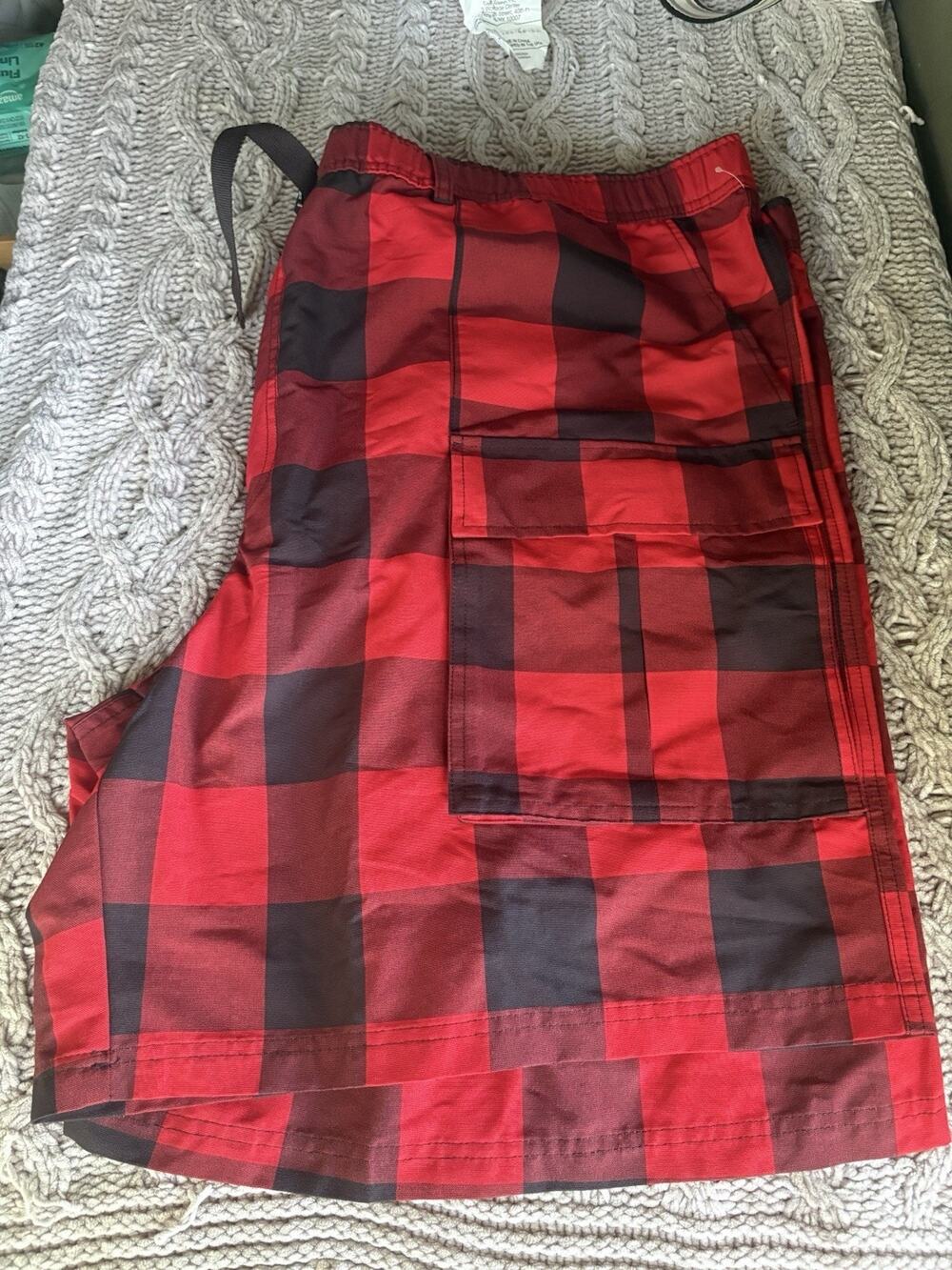 Woolrich Men’s 4xl Tall Plaid Cargo Shorts
